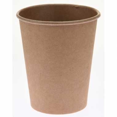 10x duurzame gerecyclede papieren koffiebeker/drinkbeker 250 ml