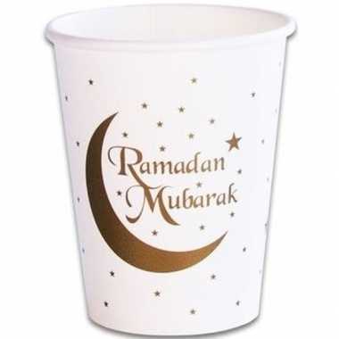 16x ramadan mubarak thema bekertjes 256 ml