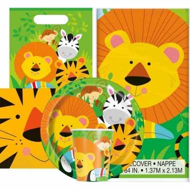 Jungle thema kinderfeestje versiering pakket 2-8 personen