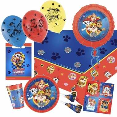 Mega paw patrol themafeest versiering pakket 9-16 kinderen
