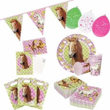 Paarden thema kinderfeestje versiering pakket 7-12 personen