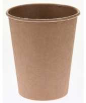 40x duurzame gerecyclede papieren koffiebeker drinkbeker 250 ml