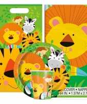 Jungle thema kinderfeestje versiering pakket 9 16 personen